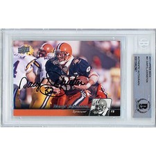 Daryl Johnston Syracuse Orange Authentic Signed Upper Deck Card Beckett Slab COA