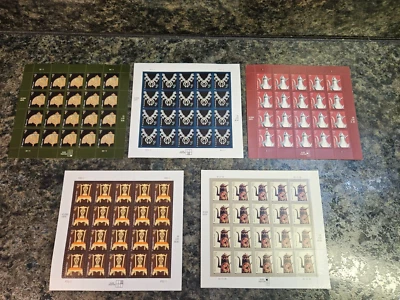 Lot of 5 Full Sheets USPS stamps 2003 1-5 Cents (Lot 101) - Image 1 of 4
