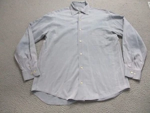 Vintage Hartford Shirt Mens Medium Blue Cotton Oxford Button Up Long Sleeve - Picture 1 of 10