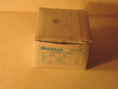 BULBRITE 707125 25W 120 VOLT T6 CLEAR CANDELABRA BASE QTY: 19 - Image 1 of 3