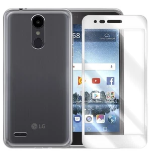 Easy to Install White Screen Protector+Soft TPU Case for LG Aristo 2 LM-X210MA - Picture 1 of 1