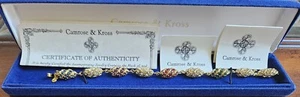 VTG Camrose & Kross Jacqueline Kennedy G-Plated Multi-color Egg Crystal Braclet - Picture 1 of 7