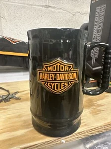 Harley Davidson Stein Coffee /Beer Mug Black - Picture 1 of 4