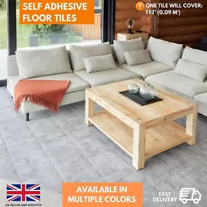 Self Adhesive Vinyl Floor Tiles - Peel & Stick Grey Granite - Easy DIY Flooring - Picture 1 of 21