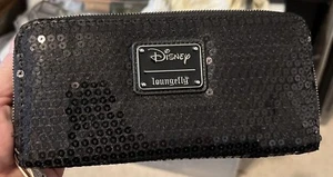 Disney Black Sequin Wallet - Loungefly - Disney Parks - NWT 3D Ears. Free Ship - Picture 1 of 8