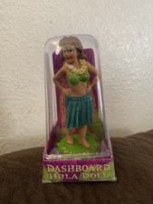 Dashboard Hula Girl Sweet Wahine 4" Hawaii Bobblehead Doll Surf Dance New Green
