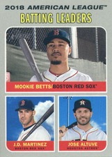 2019 Topps Heritage #62 Jose Altuve/Mookie Betts/J.D. Martinez NM-MT 