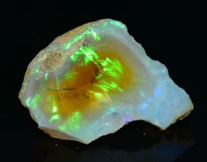 Dry Opal Rough 48.25 Carat Natural Ethiopian Welo Opal Raw Fire Opal Gemstone - Picture 1 of 4