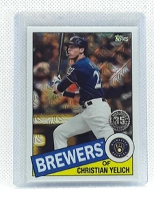 Christian Yelich 2020 Topps Baseball - 1985 Chrome Mojo #21 - Milwaukee Brewers - Bild 1 von 2