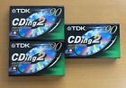 3 X Tdk Cding2 Chrome Type Ii 90 Vintage Cassette Tapes New Sealed Cding2-90Ec