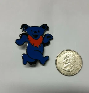 Oso Azul Sombrero Pin Agradecido Muerto Doble Pinbacks Osos Bailarines Lepal Alfileres - Imagen 1 de 4