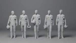 TOP GUN MAVERICK 3D Printed 12 Figure Set 1:18 + Goose Maverick seated and water - Picture 1 of 6