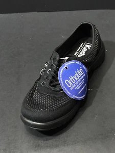 NEU KEDS FUSE SCHWARZ JERSEY STRICK DAMEN ORTHOLITE SNEAKER SCHNÜRSCHUHE GRÖSSE US 5 - Bild 1 von 7