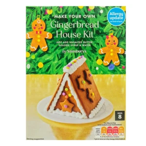 Christmas Gingerbread House Kit Sainsbury's 380g Christmas Decoration - Picture 1 of 8