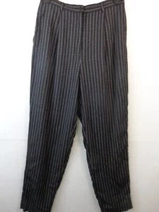 Casual Corner Pants Women's 12 Black White High Waist Pleated Dress Pants New - Picture 1 of 12