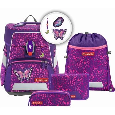 Step by Step SPACE SHINE Schulranzen-Set Butterfly Night Ina 5-tlg. - Bild 1 von 4
