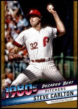 Steve Carlton 2020 Topps Decade's Best Series 2 5x7 Gold #DB-62 7/10 Phillies