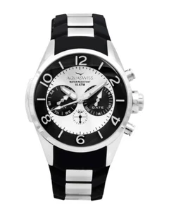 Aquaswiss Man's Watch, Black and Silver Water Resistant Rubber Strap TR805012 - Picture 1 of 1