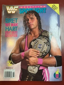 Vintage WWF Volume No. 18 Bret Hart Spotlight Magazine 1992 Poster Included - Picture 1 of 4