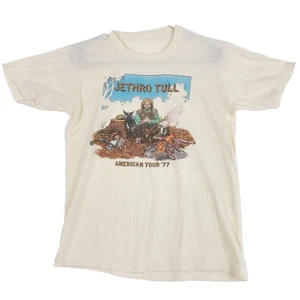 Vintage 1977 Jethro Tull American Tour Single Stitch Tee T-Shirt Large - Picture 1 of 6