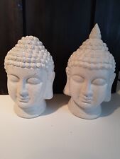 2 X Buddha Head in Resin