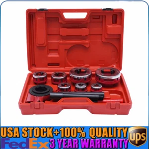 Pipe Threader Kit w/ Hand Ratchet + 3/8",1/2",3/4",1",1-1/4",1-1/2",2" Dies - Picture 1 of 12