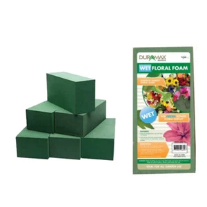 6pcs Green Floral Foam Wet Brick Water Absorbent Flower Arrangement Craft - Picture 1 of 10
