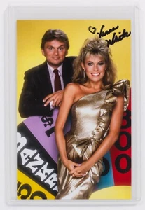Vanna White signiertes Foto - Glücksrad mit Moderator Pat Sajak 1980er 1990er jung - Bild 1 von 2
