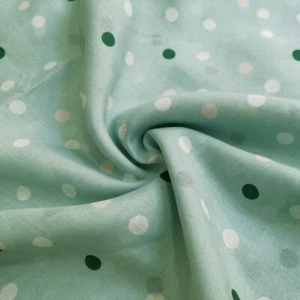 1 Yard X 1.35 meter Cute Polka Dots Material Lining Natural Silk Cotton Fabric - Picture 1 of 7