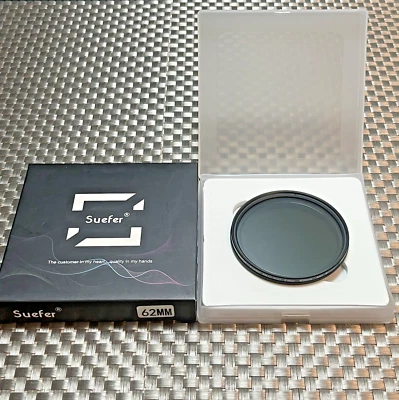 Suefer 62mm Variable ND Filter - Fader ND2 to ND400 - Thin Frame Design - Image 1 of 4