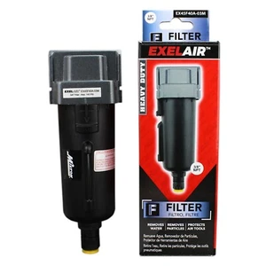 Filtro de aire EXELAIR® FRL - 3/8" NPT - cuenco de metal, flotador/alborno automático - Imagen 1 de 5