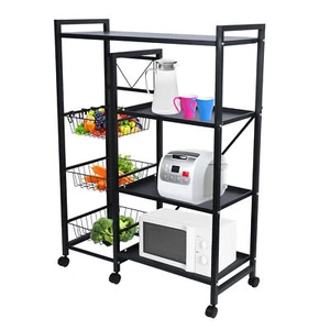 4 Tier Stackable Storage Basket,Spice Rack Microwave Organizer Workstation - Picture 1 of 12