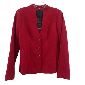 Classiques Entier Cherry Bright Red Women's 3 Button Blazer Size 4 NWT - Picture 1 of 5