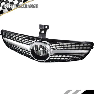 Front Upper Bumper Grill Diamond Grille For Mercedes Benz C-CLASS W204 2008-2014 - Picture 1 of 9