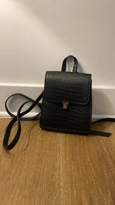 Brandy Melville Mini Backpack Croc Embossed Faux Leather Women’s Festival Travel - Picture 1 of 6