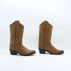 Boot cowboy Old West Size: Missing (Cod.ST3461) Women's Brown Leather - Picture 1 of 14