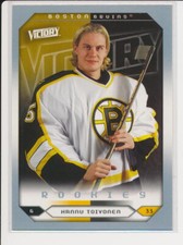 2005-06 UD Victory #259 HANNU TOIVONEN - RC Rookie Card - Boston Bruins