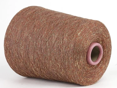 41,50 €/kg * Konengarn * 70% Viskose Glitzer Effekt * Lunar * Tabak * Nm 35 - Bild 1 von 3