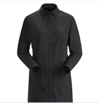 Top Arc'teryx Contenta para mujer XL negro manga larga camisa vestido a presión suave  Foto 1 de 4