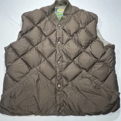 Cabelas Puffer Premier Northern Vest Goose Down Men’s Sz 3XL Tall Brown - Image 1 of 4