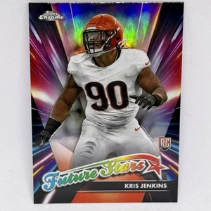 2024 Topps Chrome Football Kris Jenkins (RC) Refractor SP Future Stars - Bengals - Picture 1 of 2