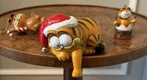 Garfield Vintage Weihnachtsschmuck Strumpf Aufhänger Posten 3 Artikel - Bild 1 von 15