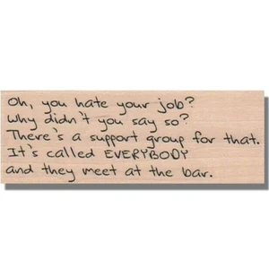 Estampillas de goma montadas, ODIAS TU TRABAJO, palabras inspiradoras, vida, frase, divertidas - Imagen 1 de 2