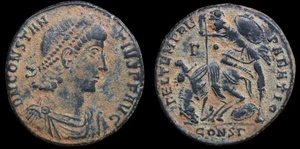 AE3 Constantius II., Soldat & gefallener Reiter, RIC 83, Konstantinopel. #1272 - Bild 1 von 4