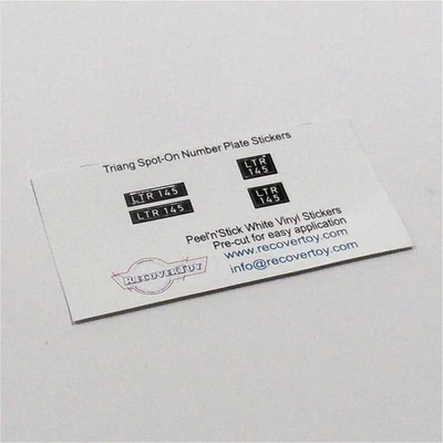 Triang Spot-On Number Plates LTR145 Sticker Set - Image 1 of 4