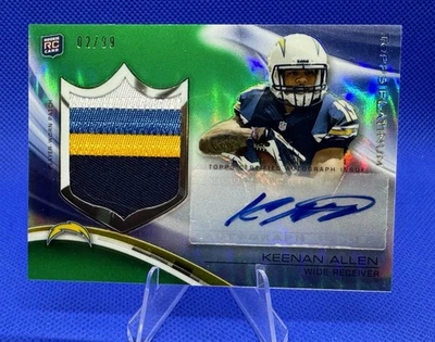 2013 Topps Platinum Green Rookie Autograph 4 Color RPA Keenan Allen #ARP-KA /99 - Image 1 of 4