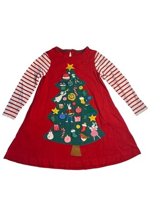 Vestido Mini Boden Árbol de Navidad Calendario de Adviento 5-6 años Niñas Festivo Manga Larga Foto 1 de 4