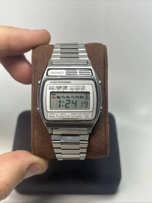 Reloj Cronógrafo Alarma Digital Cuarzo Vintage Seiko A158-5059 Nuevo Batt Leer Foto 1 de 4