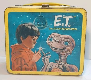 ALTE VINTAGE 1982 ET THE EXTRA TERRESTRIAL MOVIE PROMO METALL BROTDOSE OHNE THERMOS - Bild 1 von 23