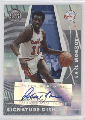 2005-06 Topps First Row Signature Dish /83 Earl Monroe #SD-EM Auto HOF - Image 1 of 2